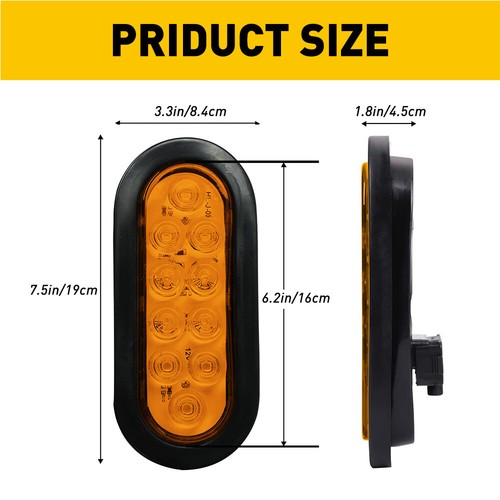 Red/White/Amber LED ID Bar Light Truck Boat Trailer Marker Clearance Light ABS Y - Picture 35 of 42