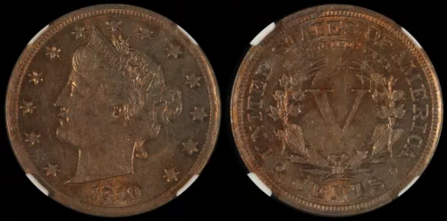 1910 Liberty V Nickel NGC AU 58 Everyman US Type Coin Philadelphia Tone Color