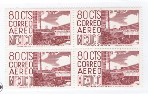 Mexico-Arquitectura,Scott#C265b,80c,Block of 4,Series IIIE,MNH,Scott=$14 - Picture 1 of 1