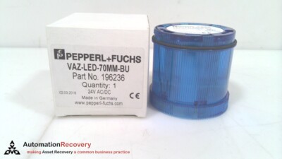 PEPPERL FUCHS VAZ-LED-70MM-BU STACK LIGHT 196236, NEW #326174