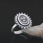 Harvard University Ring Silver Class Ring Veritas Crest with CZ  Graduation Gift