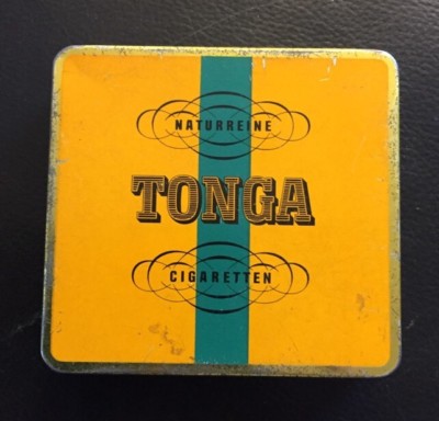 Hübsche antike Dose Cigaretten naturreine Tonga Zigarettendose