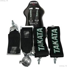 Takata 4 Point Snap-on 3 With Camlock Racing Seat Belt Harness Universal Black