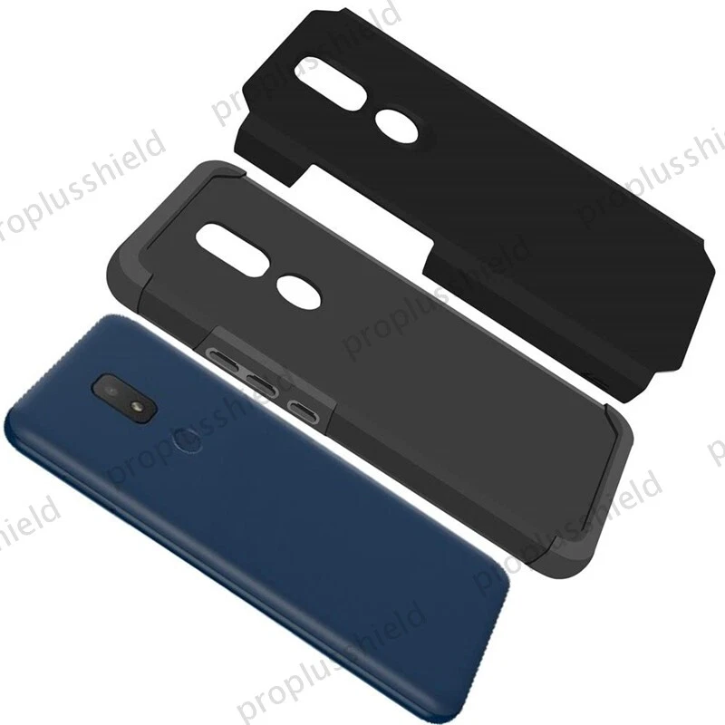 Estuche híbrido delgado + vidrio templado para Cricket Icon 3 Splendor AT&T Motivate 2 m4 Foto 4 de 4