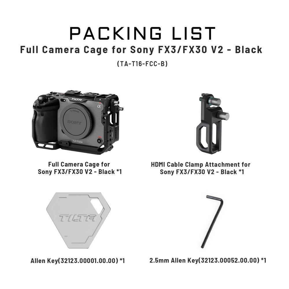 Tilta For Sony FX3/FX30 V2 Full Camera Cage Movie Making Holder W