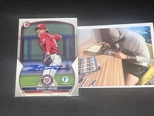Brady House Nationals Auto Signed 2023 Bowman Base 1st Edition