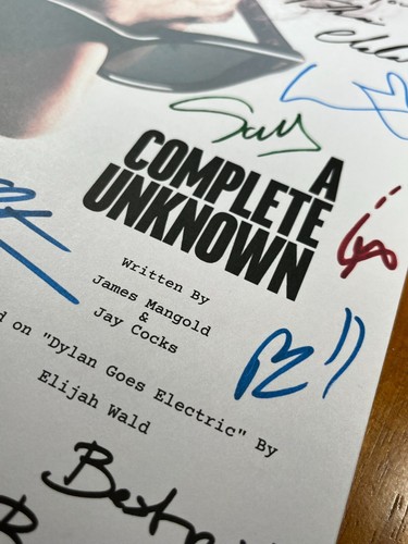 A Complete Unknown Script Signed- Autograph Reprints- Bob Dylan - Picture 3 of 8