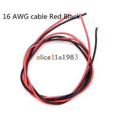 16 AWG Gauge Wire Flexible Silicone Stranded Copper Cables For RC Black Red