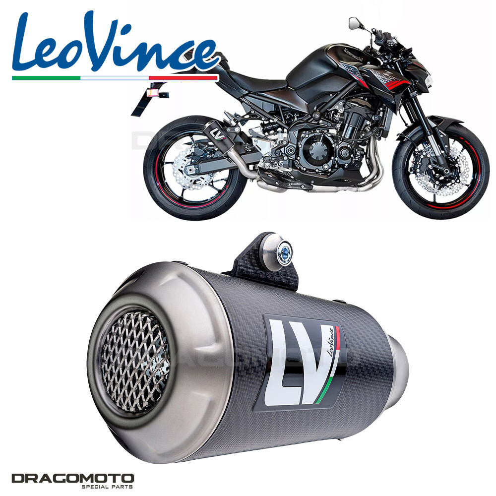 Pot d'échappement Leovince LV-10 en Carbone Noir : gagnez du poids sur votre Z900 SE