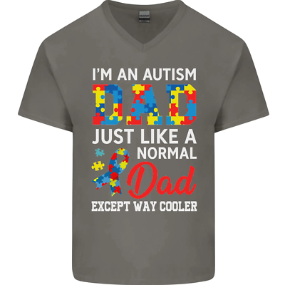 T-shirt Homme Coton Gildan - Fête Des Pères Thème Autisme - Modèle 5000 - Neuf Sur Commande