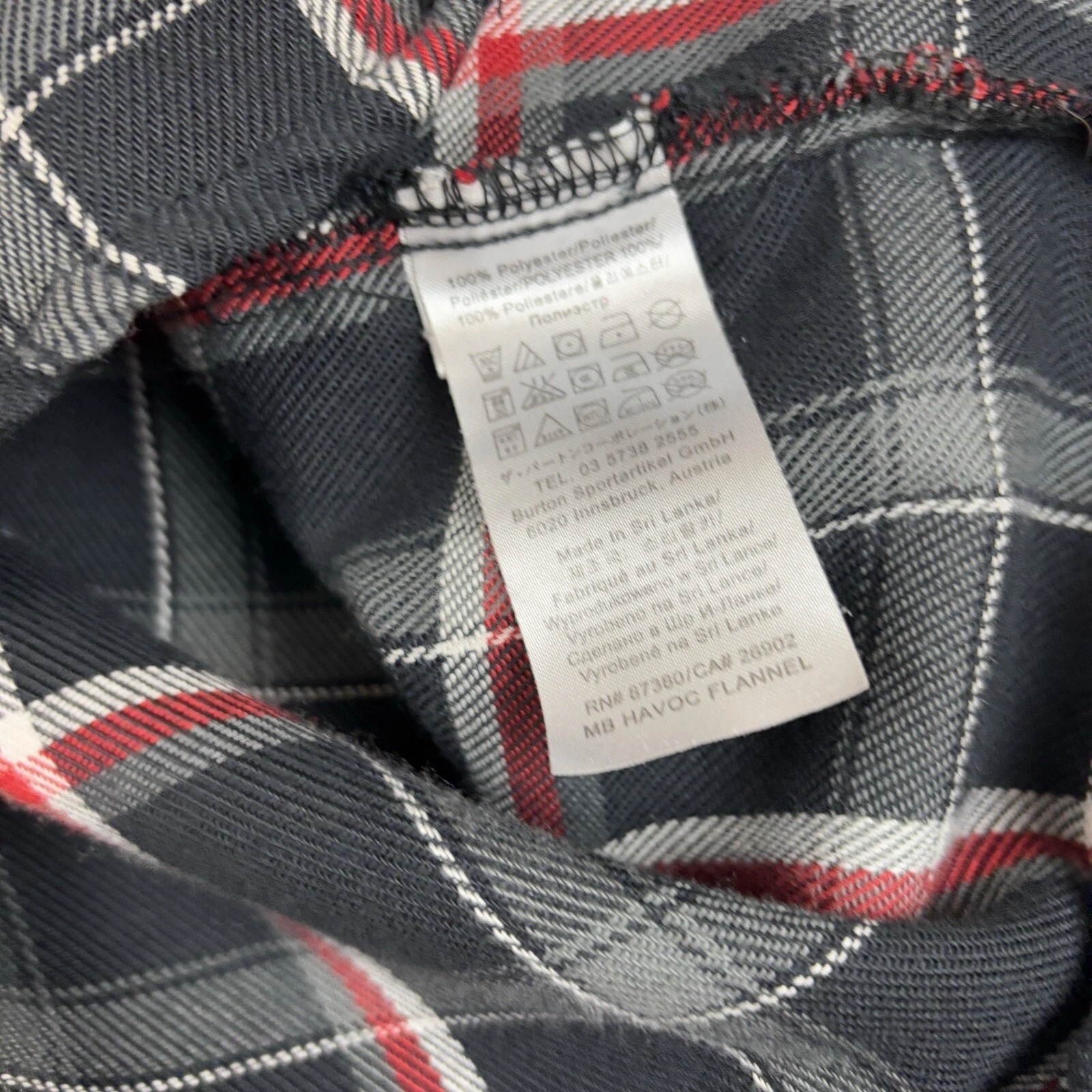 burton dryride plaid flannel long sleeve shirt