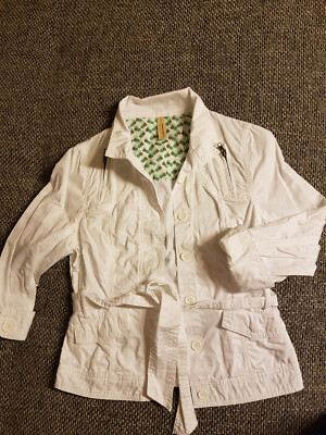 Damen Blazer Sommer Jäckchen Vero Moda Jeans weiß Gr. 34 Style Amanda Jacket