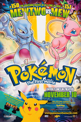 POKEMON THE FIRST MOVIE 1999 90s CINEMA MOVIE ART ANIME PRINT