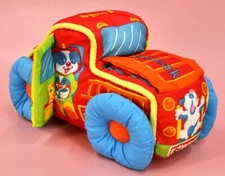 Playskool Busy Soft Vehicle Fire Truck Plush Stuffed Baby Toy Vintage Rattle VGC
