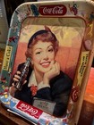 Set of 2, 1950s Original Coca Cola Metal Serving Trays "Thirst Knows No Season" — photo 2