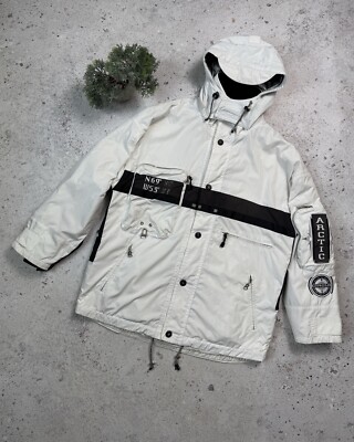 Vintage 90s Bogner Sports Multipocket Arctic Circle Jacket Size XL White 