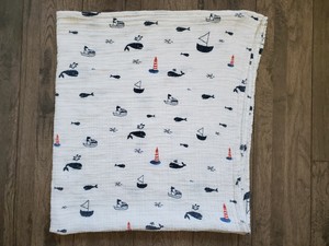 Cotton Muslin Swaddle Blankets I Blue Nautical - 3 Pack ...