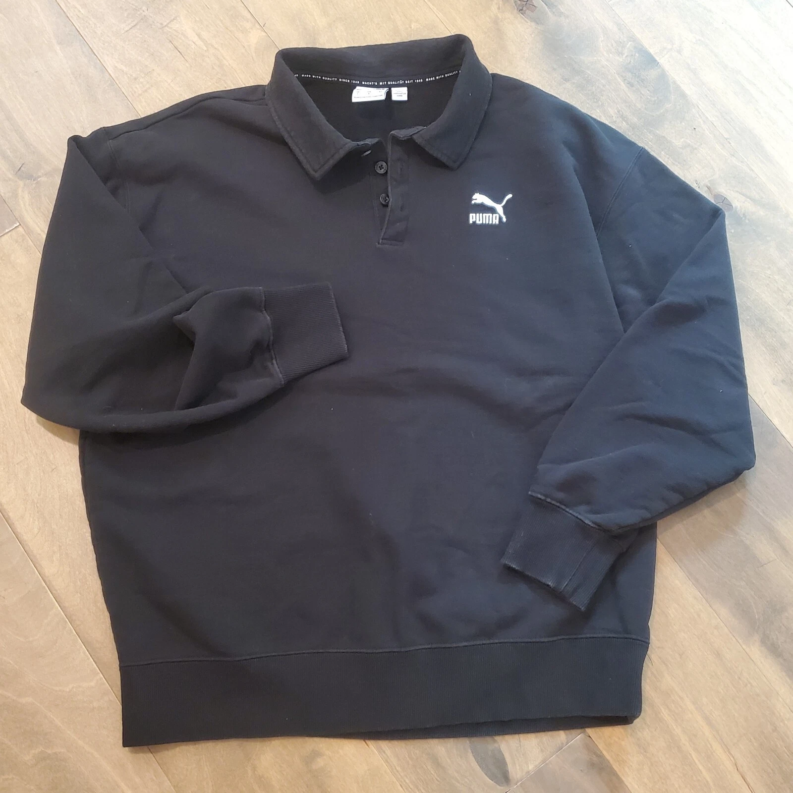 Polo pullover Puma Classics Crew manica lunga nera maglia taglia L casual 53560601