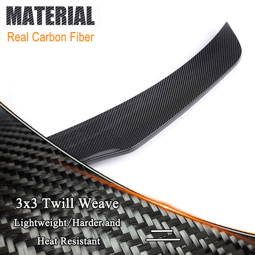 Fit For Ford Mustang 2015-18 REAL Carbon Fiber Rear Trunk Boot Spoiler Wing Lip - Picture 7 of 10