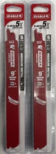 10 NEW DIABLO 9" 14/18TPI RECIPROCATING SAW BLADE MEDIUM METAL 5X LIFE DS0914BF5