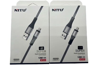 NEW Two Nitu Super Fast Charging Data Cable -  NC123 (Black)