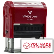 Vivid Stamp You Made The Difference Self Inking Rubber Stamp