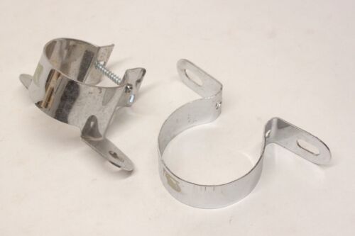NOS Lot/2 Vintage Car Truck Accessory Chrome Ignition Coil Mounting Brackets - Picture 1 of 3