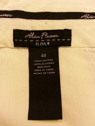 Alan Flusser Golf 40 Men's Pleated Cotton Gray Striped Dress Shorts - Picture 5 of 6