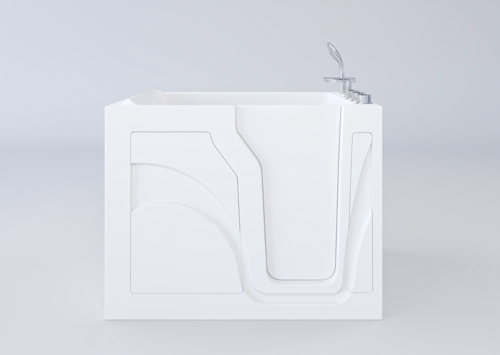 HealthSmart Walk In Tub Soaker Bathtub, Faucet Incl, Left/Right Door