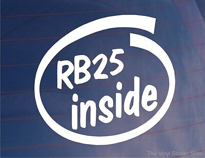 Car Sticker Rb25 Inside Window Bumper Decal Ideal For Nissan Skyline Gtst Gtt Ebay