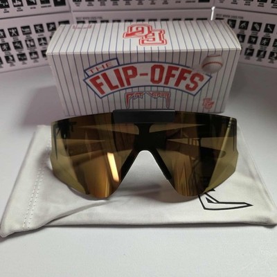 Pit Viper The Exec Flip Offs 2.0/Gold Lens WIDE NIB RARE