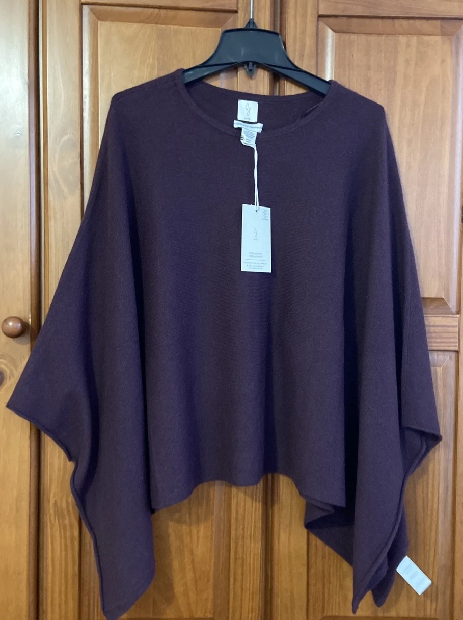 NWT JOIE 100% Cashmere Crew Neck Poncho Sweater Size One Dark Purple
Opens in a new window or tab
