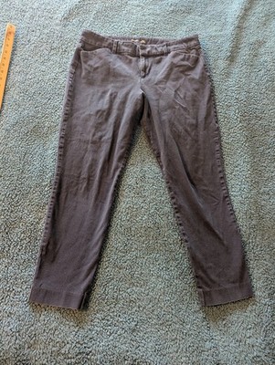 Old Navy Pants Trouser Women Size 12 Navy Blue Faded Pixie Ankle Skinny Pockets 
