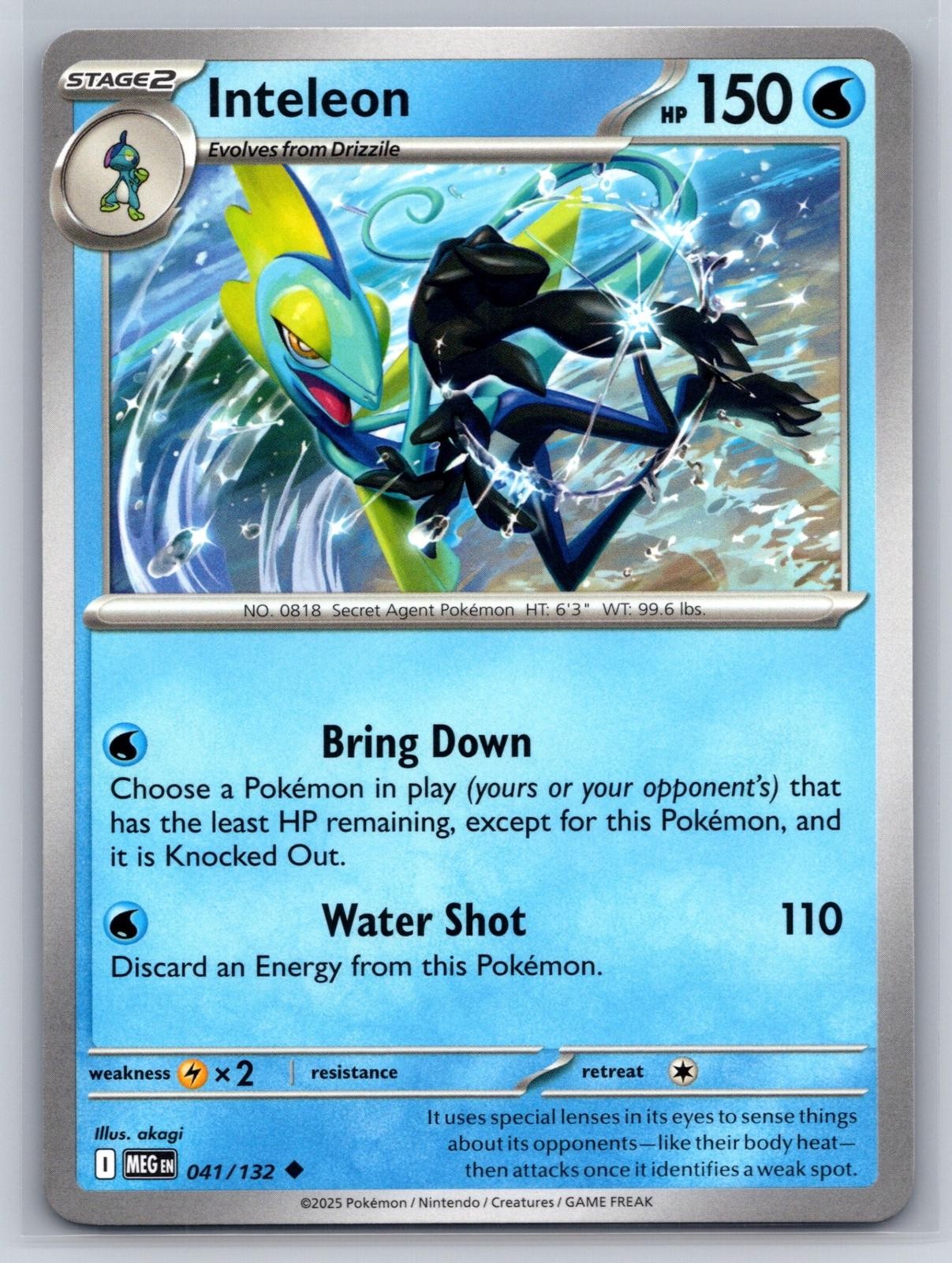 Inteleon Pokemon ME01: Mega Evolution #041/132
