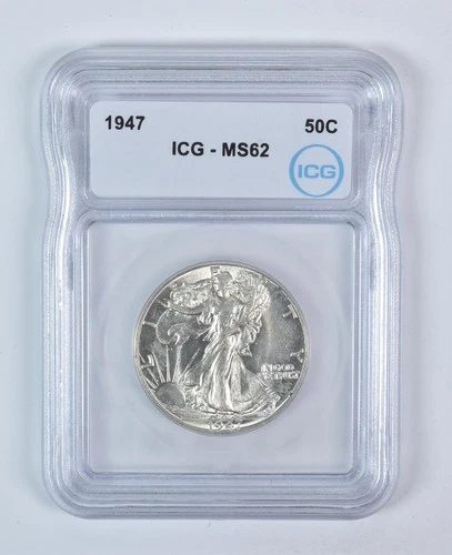 1947 Walking Liberty Half Dollar MS62 ICG