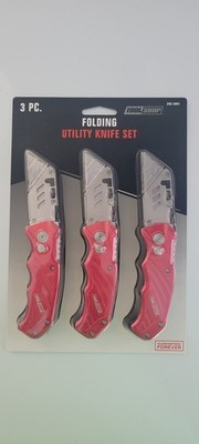Tool Shop Quick Change Folding Utility Knife Set - 3 Piece