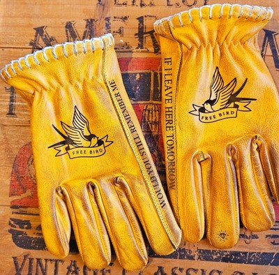 SVAROG Free Bird Biker MOTORCYCLE GLOVES for Harley, Chopper, bobber riders