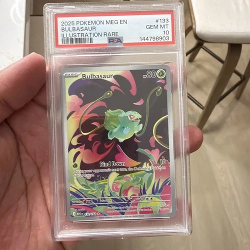 Pokemon Mega Evolution Bulbasaur Illustration Rare 133/132 PSA 10