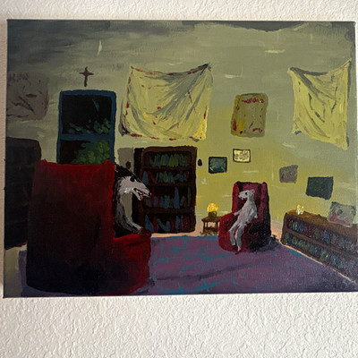  Late Night Discussions  Jacob Gillespie Oil Painting on Canvas