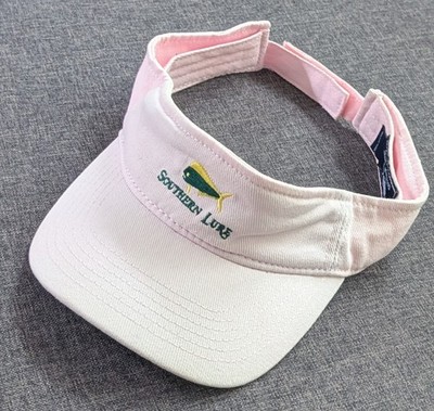 Southern Lure Mahi Mahi Visor Hat Mens Womens Light Pink Cotton Adjust Strapback