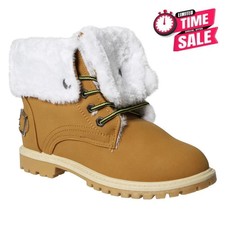 Women Winter Ankle Boots Ladies Combat Flat Grip Sole Fur Lined Snow Shoes Sale