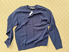 New Banana Republic Baruffa Sweater 100 Merino Italian Wool Black Mens Sz L