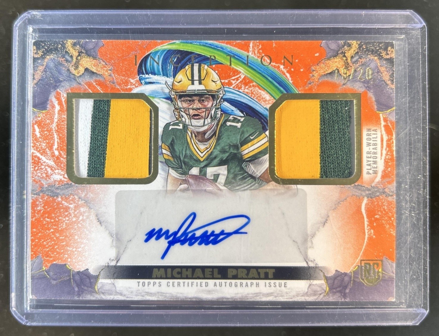 Michael Pratt Topps Inception Franchise Foundation Relic Autographs #FFRAMP Orange