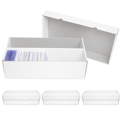 4 Pack 2-Row Card Storage Box (Holds up to 1600 Cards per Box), Easy Access Trad