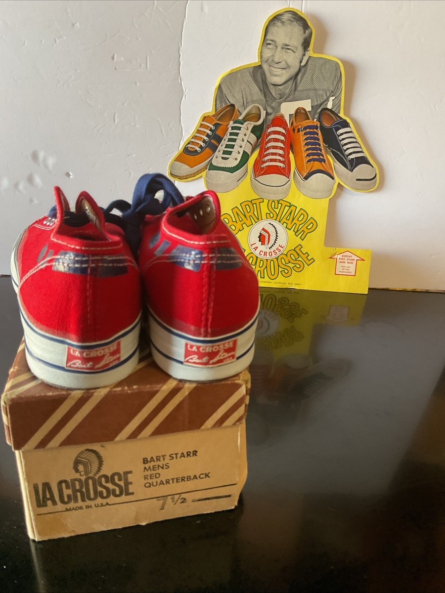 Vintage Green Bay Packers Bart Starr Football Display For Lacrosse