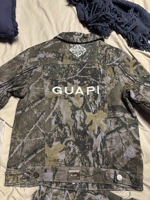 Nba Youngboy X Guapi Collab Camouflage Denim Jacket and jeans Size