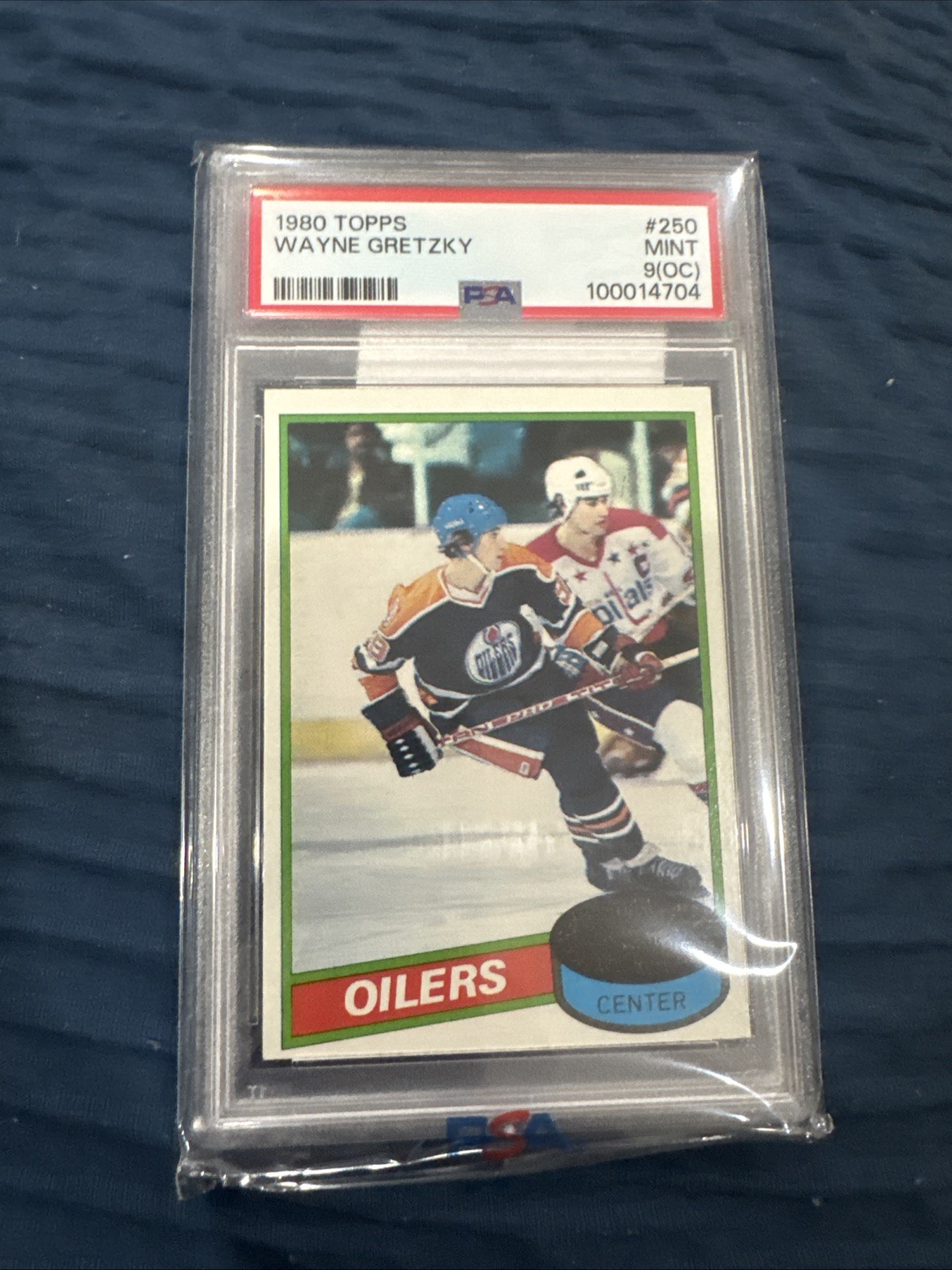 1980 TOPPS HOCKEY 250 WAYNE GRETZKY PSA 9oc MINT OILERS