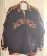 San Francisco Giants "Choice Sports" Zip Up Track Jacket Orange Stripe Large