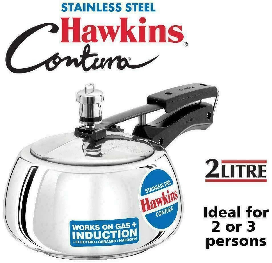 Hawkins Contura Stainless Steel 2 L Induction Bottom Inner Lid-set-eJr