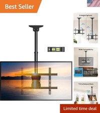 Ceiling TV Mount for Large Screens - 37-75 Inch, 110 lbs Capacity, Easy Install